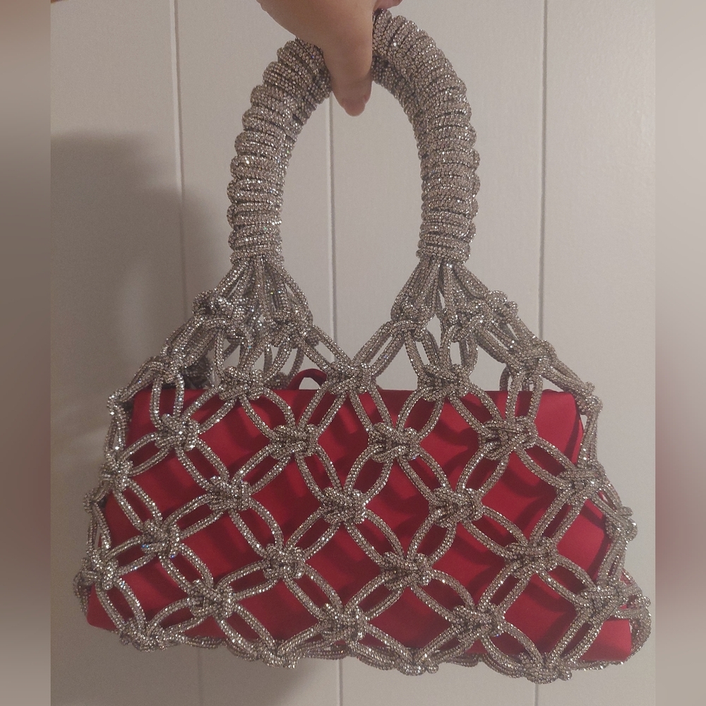Rocknot Crystal Transformer With Scarlet Red Nylon Insert Purse - Picture 5 of 9